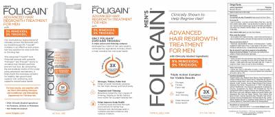 Foligain Advanced Hair Treatment USA (   5%  + 5% ) - 1.